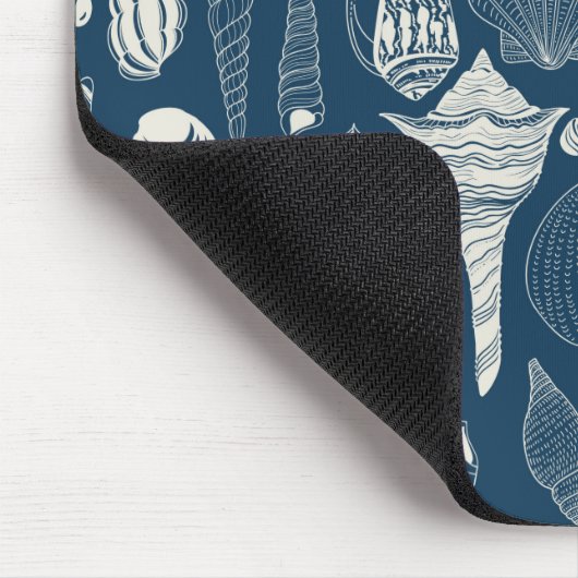 Muscheln in dunkelblau mousepad (Ecke)