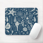 Muscheln in dunkelblau mousepad (Mit Mouse)