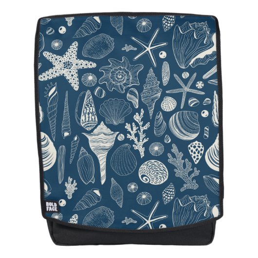 Muscheln in dunkelblau rucksack (Vorderseite)