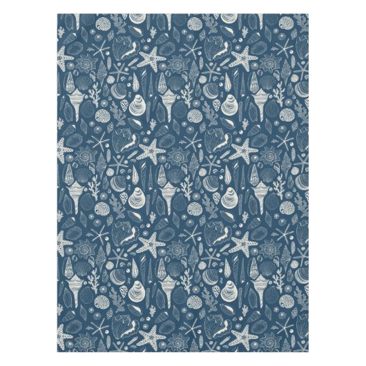 Muscheln in dunkelblau tischdecke (Vorderseite)