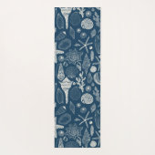 Muscheln in dunkelblau yogamatte (Rückseite)