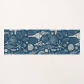 Muscheln in dunkelblau yogamatte (Vorderseite (Horizontal))