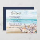 Muscheln in Flaschen | Details der Gäste Begleitkarte (Vorne/Hinten)