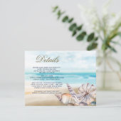 Muscheln in Flaschen | Details der Gäste Begleitkarte (Stehend Vorderseite)