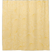 Muscheln in Line zeichnend hellgelb und dunkelgelb Duschvorhang (Vorderseite)