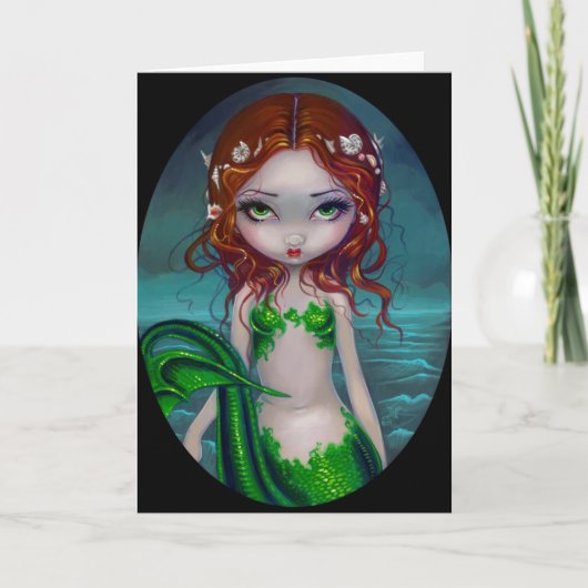 "Muscheln in meinem Haar" Gruß-Karte Karte (Vorderseite)