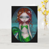 "Muscheln in meinem Haar" Gruß-Karte Karte (Gelbe Blume)