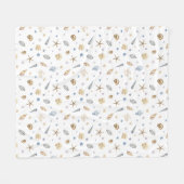 Muscheln in pastellblau-blau-grün fleecedecke (Vorderseite (Horizontal))