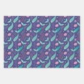 Muscheln in Rosa und Blau Geschenkpapier Set (Vorderseite 3)