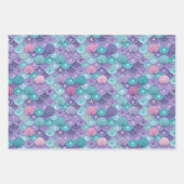 Muscheln in Rosa und Blau Geschenkpapier Set (Vorderseite 2)