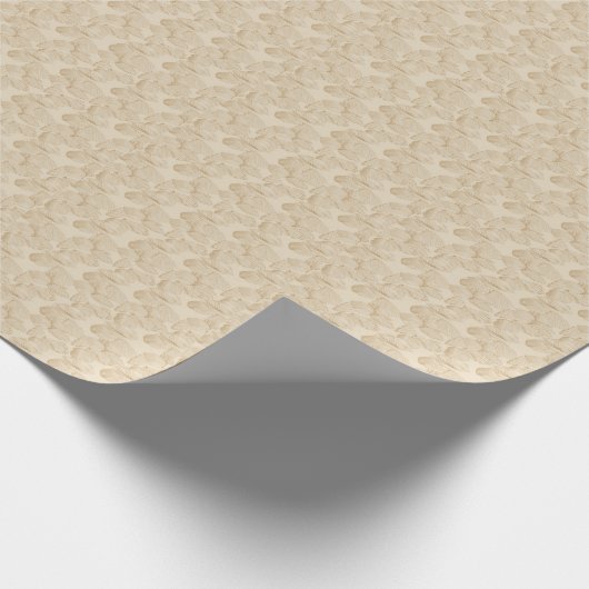 Muscheln in Sandwackelpapier Geschenkpapier (Ecke)