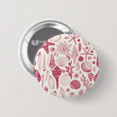 Muscheln in Viva Magenta - Farbe des Jahres 2023 Button (Vorne & Hinten)