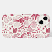 Muscheln in Viva Magenta - Farbe des Jahres 2023 Case-Mate iPhone Hülle (Rückseite (Horizontal))