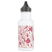 Muscheln in Viva Magenta - Farbe des Jahres 2023 Edelstahlflasche (Links)