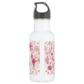 Muscheln in Viva Magenta - Farbe des Jahres 2023 Edelstahlflasche (Rückseite)