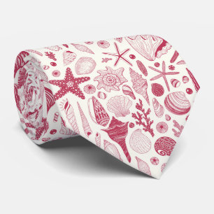 Muscheln in Viva Magenta - Farbe des Jahres 2023 Krawatte