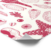 Muscheln in Viva Magenta - Farbe des Jahres 2023 Poster (Ecke)