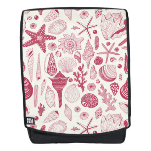 Muscheln in Viva Magenta - Farbe des Jahres 2023 Rucksack