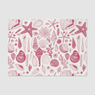 Muscheln in Viva Magenta - Farbe des Jahres 2023 Seidenpapier