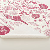 Muscheln in Viva Magenta - Farbe des Jahres 2023 Sherpadecke (3/4)