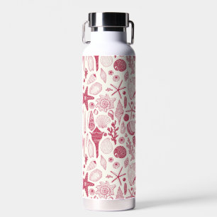 Muscheln in Viva Magenta - Farbe des Jahres 2023 Trinkflasche