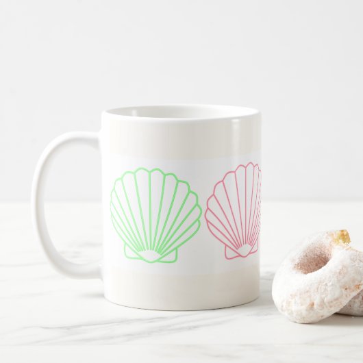 Muscheln Kaffeetasse (Mit Donut)