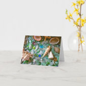 Muscheln Karte (Gelbe Blume)