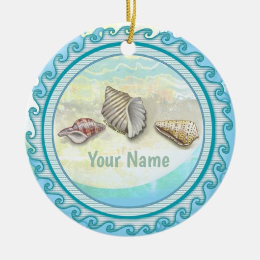 Muscheln Keramik Ornament (Vorne)