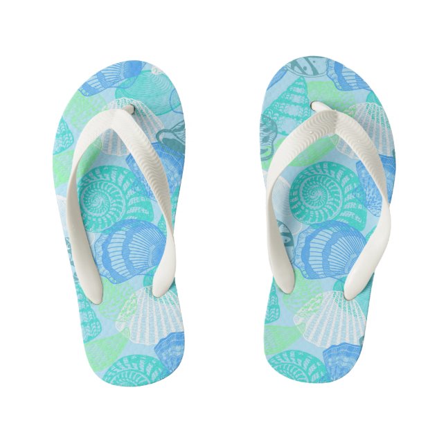 Muscheln Kinder Flip Flops Kinderbadesandalen (Fußbett)