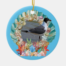 Muscheln, Korallen & Seagull Weihnachten an der Kü Keramik Ornament