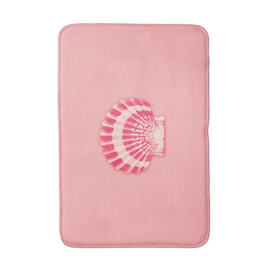 Muscheln - Korallenfarben Badematte (Vorderseite Vertikal)