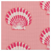 Muscheln - Korallenfarben Stoff (Nahaufnahme)