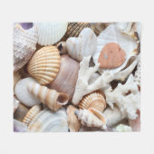 Muscheln Korallenuntergrund Fleecedecke (Vorderseite (Horizontal))
