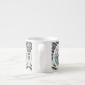 Muscheln Korbteppiche Textur Espresso Tasse (Rückseite)