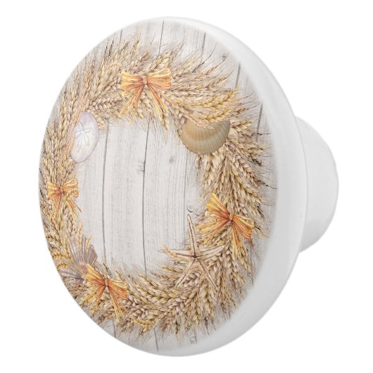 Muscheln Kranzknöpfe Keramikknauf (Rechts)