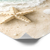 Muscheln Küsten-Braut-Shower Willkommen Poster (Ecke)