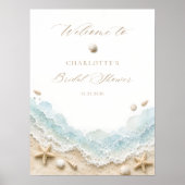 Muscheln Küsten-Braut-Shower Willkommen Poster (Vorne)