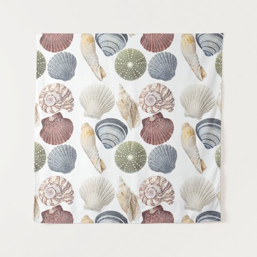 Muscheln Küstenstrand Wandteppich (Vorderseite)