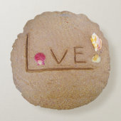 Muscheln Liebe am Strand Zollkissen Rundes Kissen (Vorderseite)