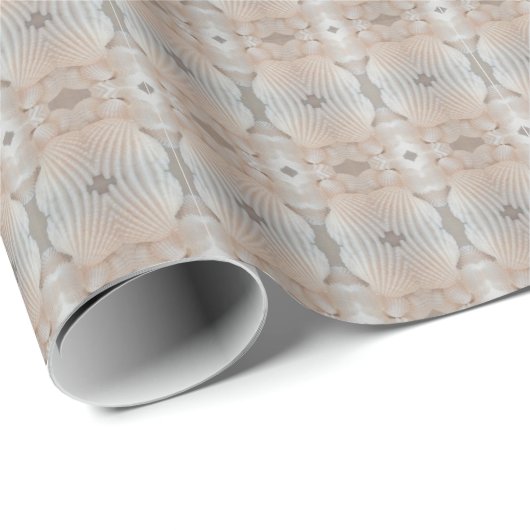 Muscheln Liebe, romantische exotische tropische Br Geschenkpapier (Rolleneckpunkt)