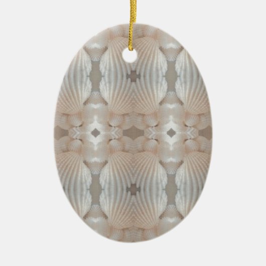 Muscheln Liebe, romantische exotische tropische Br Keramik Ornament (Vorne)