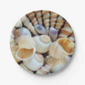 Muscheln Liebe, Summer Beach Picnic, Papiertafel Pappteller (Vorderseite)