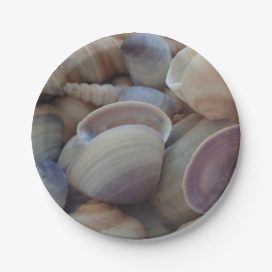 Muscheln Liebe, Summer Beach Picnic, Papiertafel Pappteller (Vorderseite)