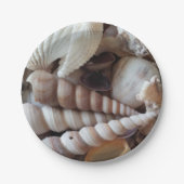 Muscheln Liebe, Summer Beach Picnic, Papiertafel Pappteller (Vorderseite)