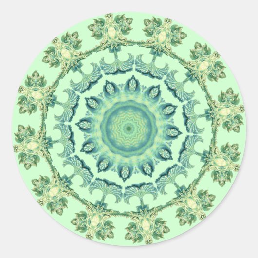 Muscheln Mandala Runder Aufkleber (Vorderseite)