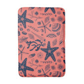 Muscheln mit Korallenhintergrund Badematte (Vorderseite Vertikal)