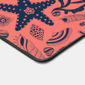 Muscheln mit Korallenhintergrund Schreibtischunterlage (Ecke)