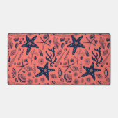 Muscheln mit Korallenhintergrund Schreibtischunterlage (Vorderseite)