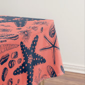 Muscheln mit Korallenhintergrund Tischdecke (Beispiel)