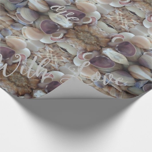 Muscheln-Muster, benutzerdefinierter Text mit Lieb Geschenkpapier (Ecke)